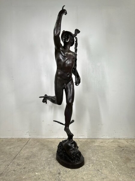 Replica of the Flying Mercury Bronze Statue ancient Roman mythology